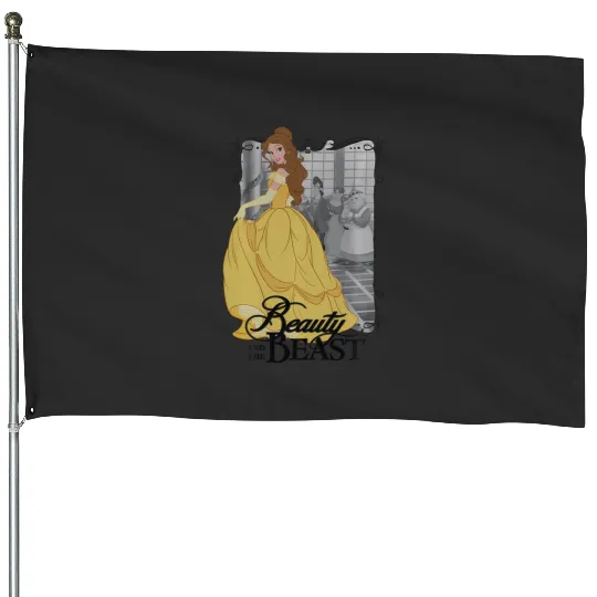 Discover Disney Beauty And The Beast Belle Dancing Portrait House Flags