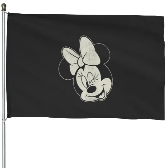 Discover Disney Mickey And Friends Minnie Mouse Winking Portrait House Flags