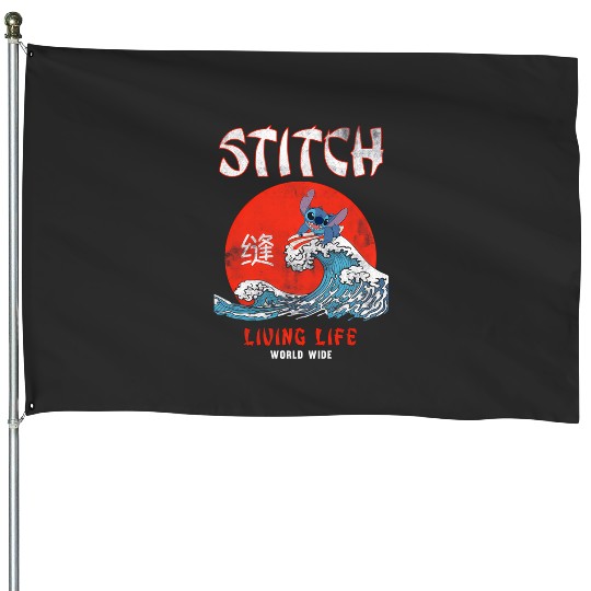 Disney Lilo And Stitch Living Life Hoodie House Flags