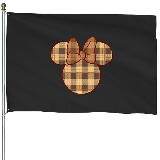 Discover Disney Mickey And Friends Minnie Fall Plaid Fill House Flags