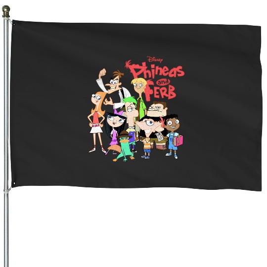 Discover Disney Phineas And Ferb The Group Logo House Flags