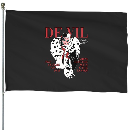 Discover Disney Villains Cruella De Vil Magazine Cover House Flags