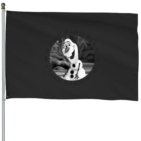 Discover Disney Frozen Olaf Retro I Like Warm Hugs Snowman Circle House Flags