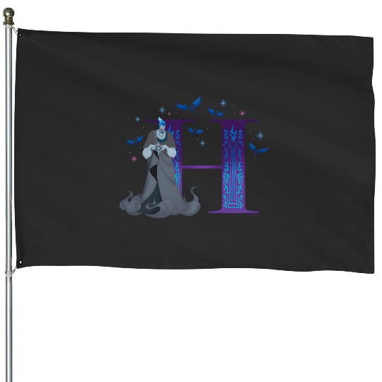 Disney Villains Alphabet Monogram Letter H For Hades House Flags