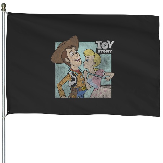 Discover Disney Pixar Toy Story Woody & Bo Peep Retro Look Long Sleeve House Flags