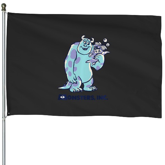 Disney Pixar Monsters Inc. Sulley And Boo Smiles House Flags