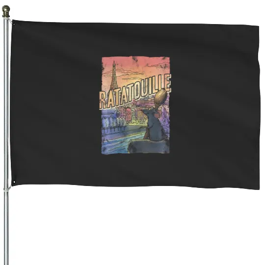 Disney Pixar Ratatouille Remy City View Poster House Flags