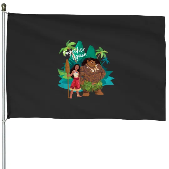 Disney Moana 2 Moana and Maui Together Again House Flags