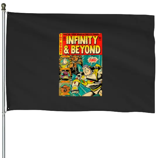 Disney Pixar Toy Story Buzz Lightyear Comic Retro V-Neck House Flags