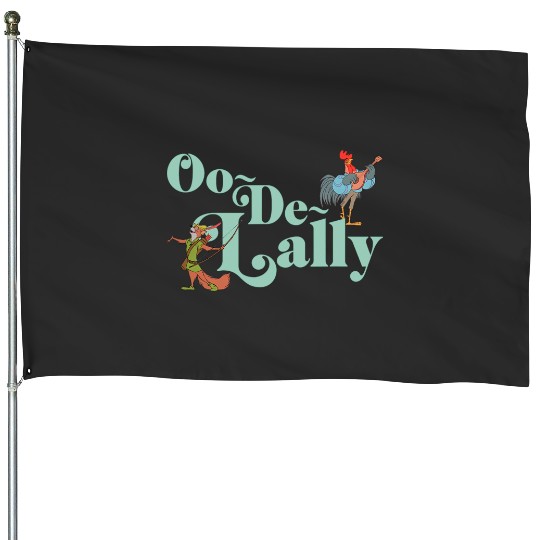Disney Robin Hood Oo-De-Lally Iconic Quote Chest Text Logo House Flags