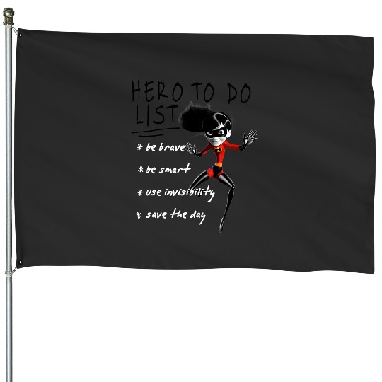 Disney Pixar The Incredibles 2 Violet Hero To Do List Retro House Flags
