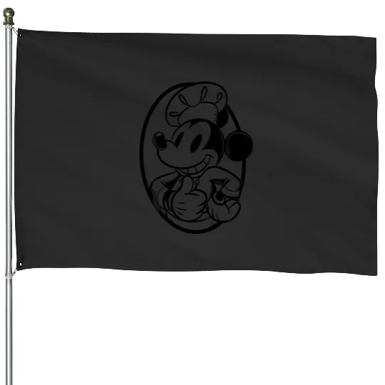 Disney Mickey Mouse Chef Mickey Outline House Flags