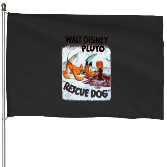 Disney Pluto Rescue Dog Salty the Seal Retro Vintage Classic Long Sleeve House Flags
