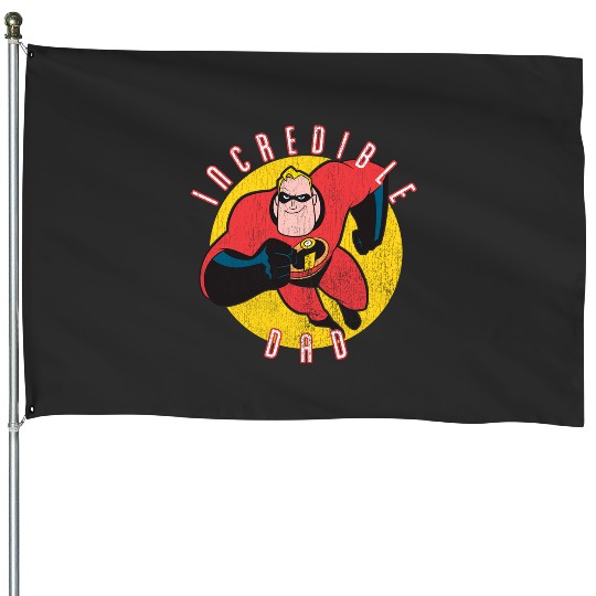 Disney Pixar The Incredibles Father's Day Incredible Retro Long Sleeve House Flags