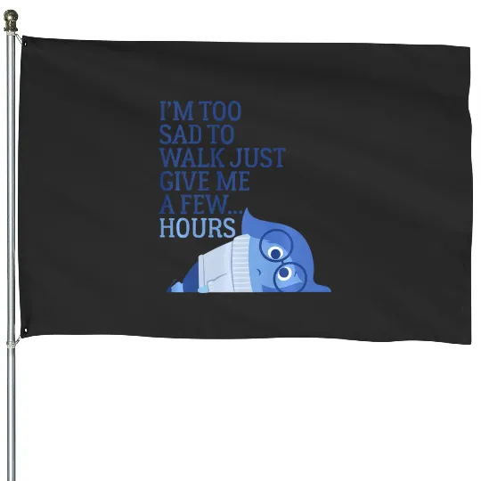 Disney Pixar Inside Out I'm Too Sad To Walk Emotion Portrait Premium House Flags