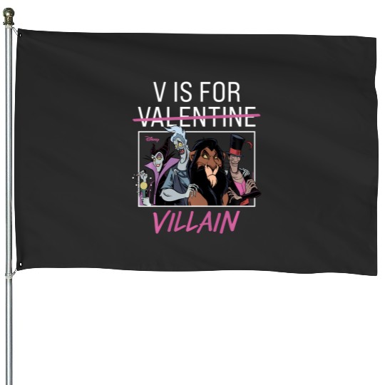 Disney Villains - V For Valentine Villain House Flags