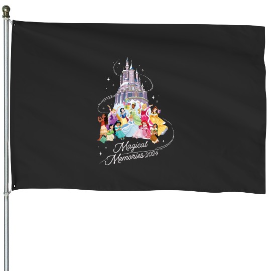 Discover Disney Princess Winter Holiday Castle Magical Memories 2024 House Flags