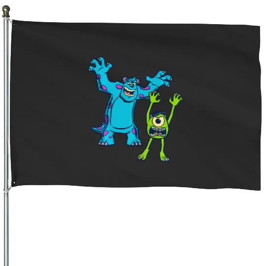 Disney Pixar Monsters University Sulley And Mike House Flags