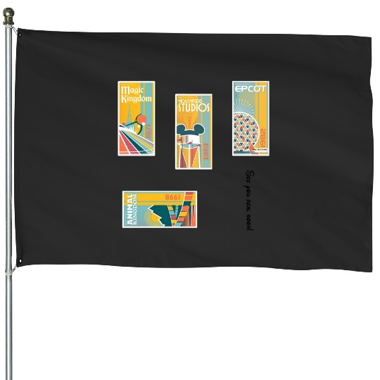 Discover Disney Vintage House Flags