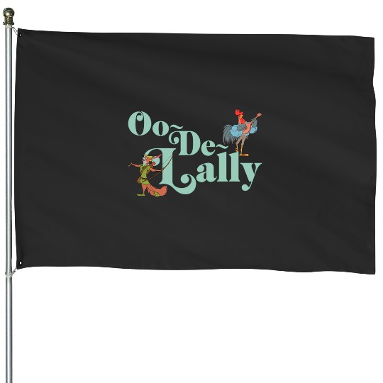 Disney Robin Hood Oo-De-Lally Iconic Quote Chest Text Logo House Flags