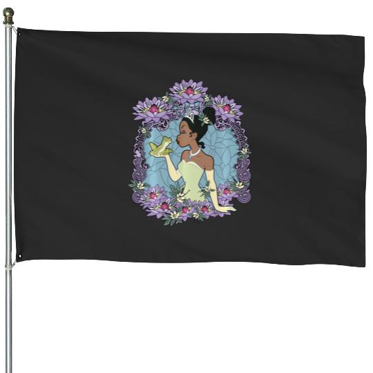 Disney Princess And The Frog Tiana Floral Frame Portrait House Flags