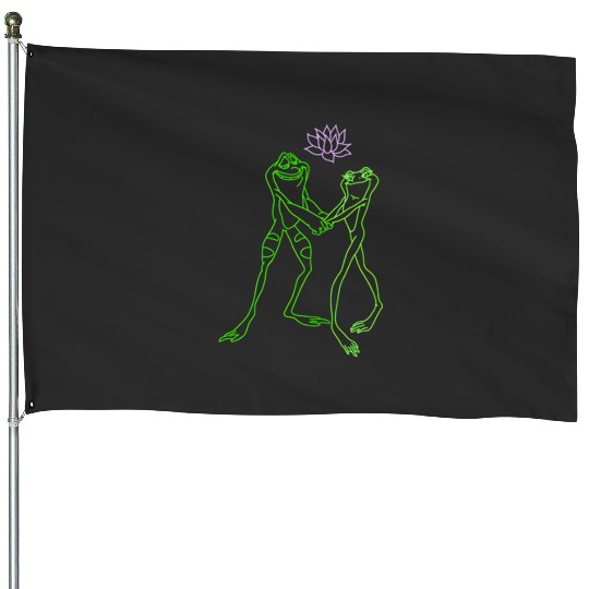 Disney Princess And The Frog Tiana Naveen Frogs Left Chest House Flags