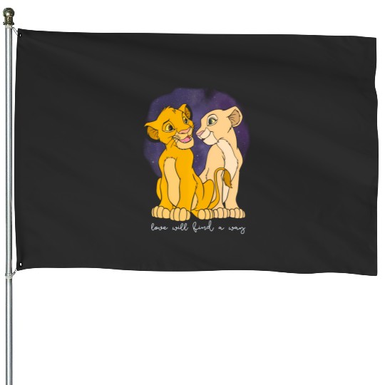 Disney The Lion King Valentine'S Day Simba Nala Vintage House Flags