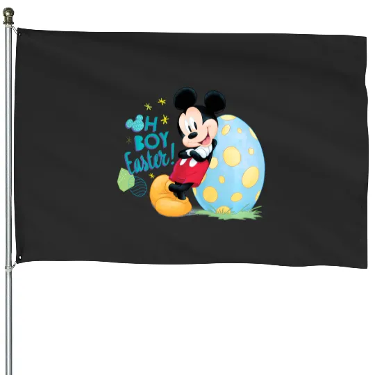 Disney Mickey Oh Boy Easter House Flags