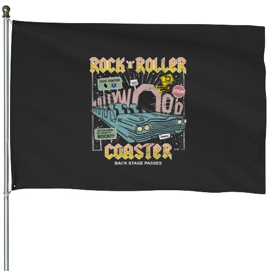 Disney Rock N Roller Coaster  House Flags, Vintage Disney Hollywood Studios House Flags, Disney World House Flags