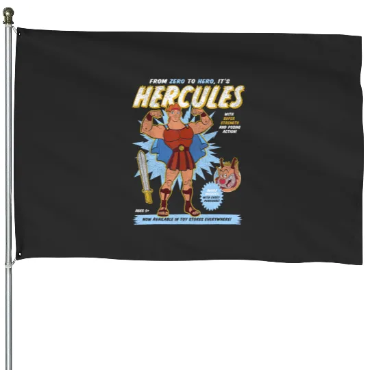 Vintage Hercules  House Flags, Disney Hercules Megara
