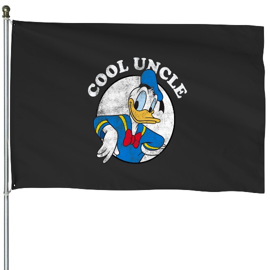 Disney Mickey Friends Donald Duck Vintagess Cool Uncle Logo House Flags