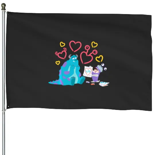 Disney And Pixars Monsters Inc. Sulley And Boo Kitty House Flags