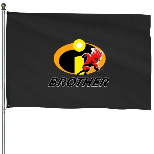 Disney and Pixars The Incredibles Dash Brother Family House Flags