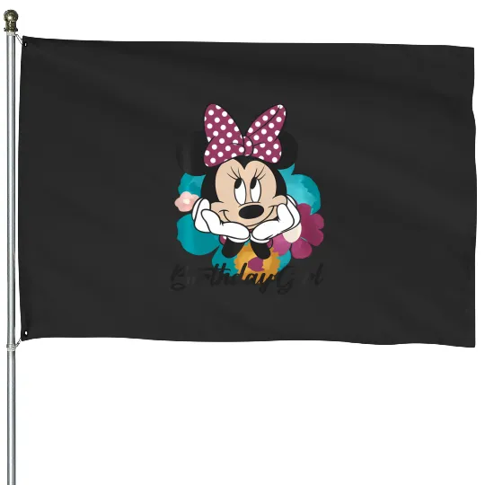 Discover Disney Mickey And Friends Minnie Mouse Birthday Girl House Flags