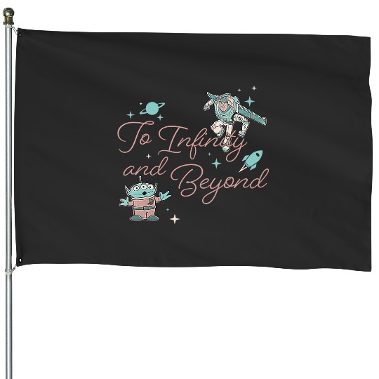 Womens Disney Pixar Toy Story To Infinity And Beyond Toy Icons V-Neck House Flags