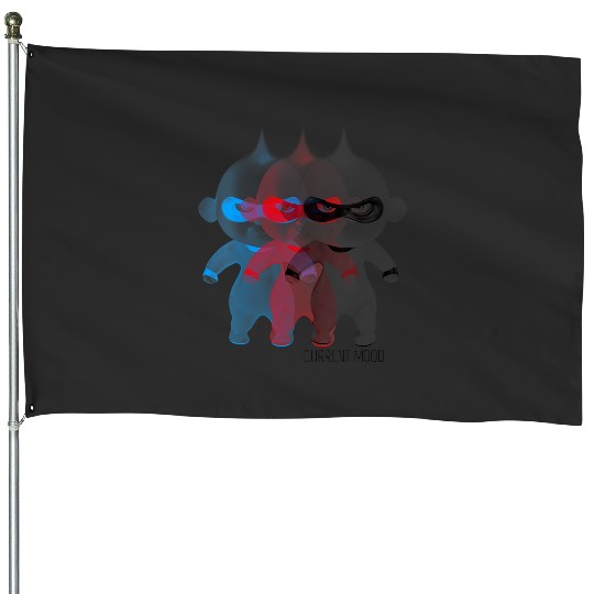 Womens Disney Pixar The Incredibles 2 Current Mood Retro Glitch V-Neck House Flags