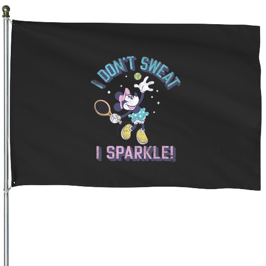 Disney Minnie Mouse Sports Tennis I Don’t Sweat, I Sparkle! House Flags
