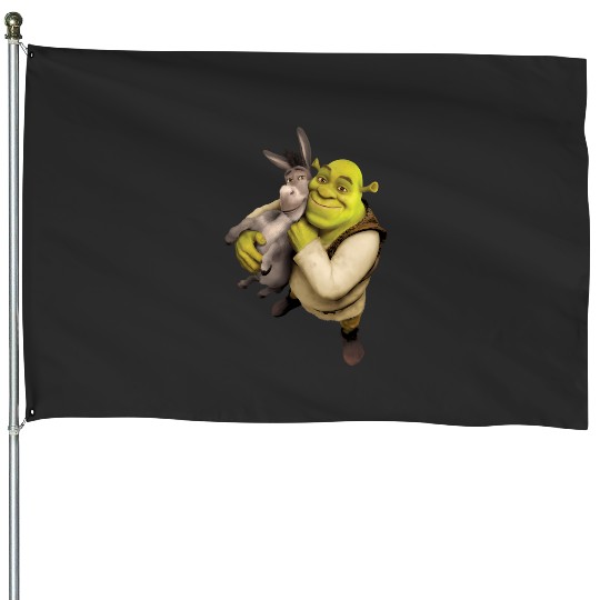 Shrek And Donkey  4: Shrek Same Swamp Forever , Shrek Shirt, Disney Fiona Princess , Shrek,Shrek House Flags
