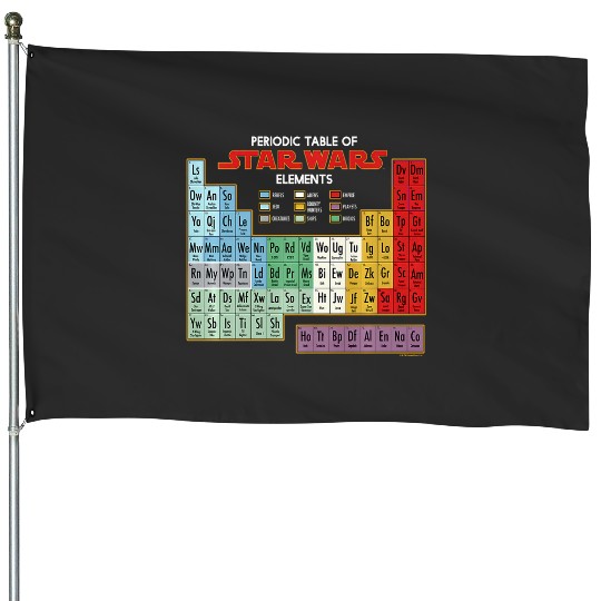Discover Star Warsss Character Periodic Table of Elements Disney Premium House Flags