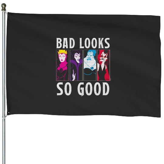 Disney Villains - Ursula Maleficent Cruella Evil Queen Bad House Flags