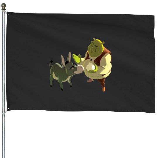 Shrek and Donkey  9: Shrek Same Swamp Forever , Shrek Shirt, Disney Fiona Princess , Shrek,Shrek House Flags