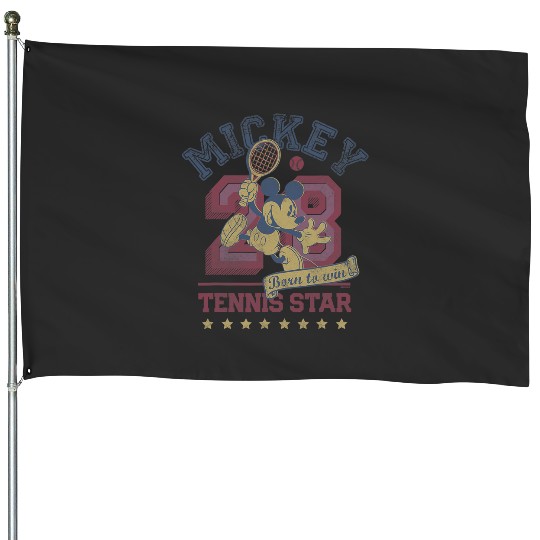 Disney Mickey Mouse Sports Tennis Star 28 Distressed House Flags