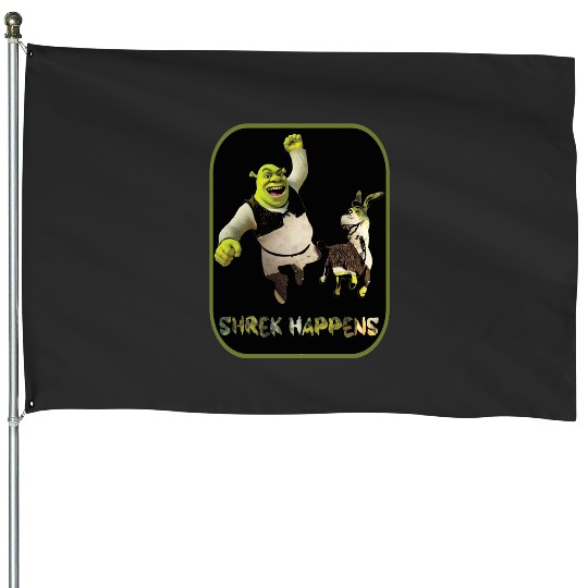 Shrek and Donkey  2: Shrek Same Swamp Forever , Shrek Shirt, Disney Fiona Princess , Shrek,Shrek House Flags