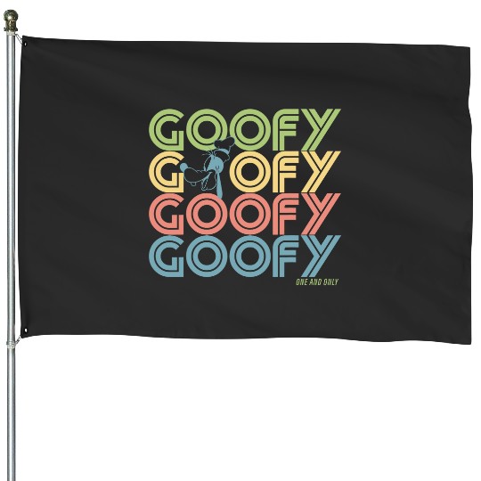 Discover Disney Goofy Retro Name Stack House Flags