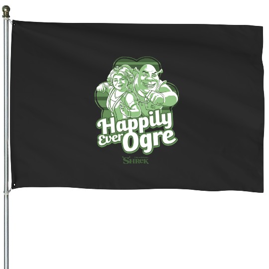 Shrek And Fiona St. Patrick's Day Happily Ever Ogre  : Shrek Same Swamp Forever , Shrek Shirt, Disney Fiona Princess , Shrek,Shrek House Flags