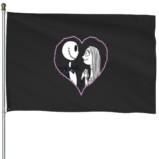 Disney The Nightmare Before Christmas Jack Sally Heart House Flags
