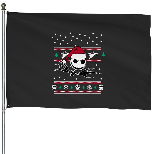 disney nightmare bee christmas jack bw House Flags