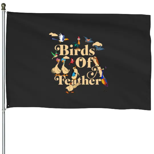 Disney Bird Characters Bird of a Feather House Flags, Hei Hei Kevin Zazu Matching House Flags