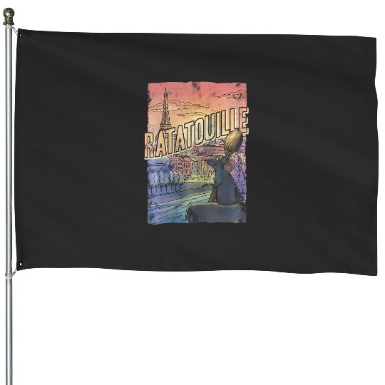Disney Pixar Ratatouille Remy City View Poster House Flags