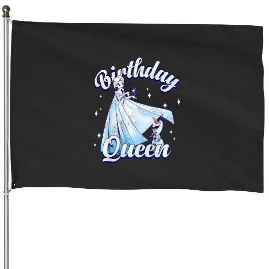 Kids disney frozenss Birthday Queen Elsa Olaf Portrait Youth House Flags